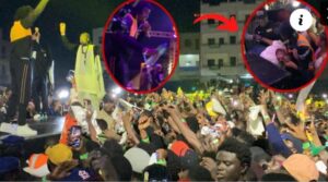 (Vidéo) – Concert à Keur Massar: Waly Seck sauve la vie d&rsquo;une fan tombée en pleine foule.