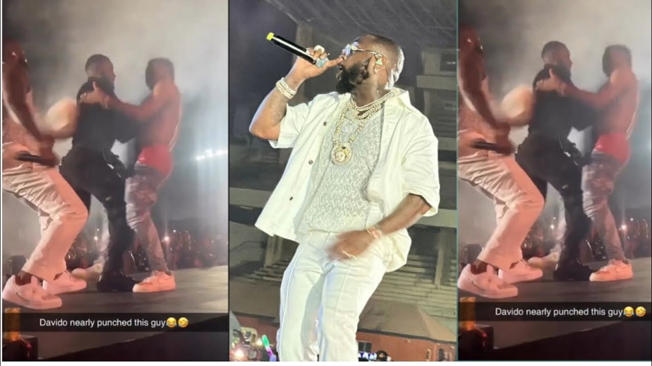 Vidéo – Davido attaqué par un fan lors d’un concert à Lagos