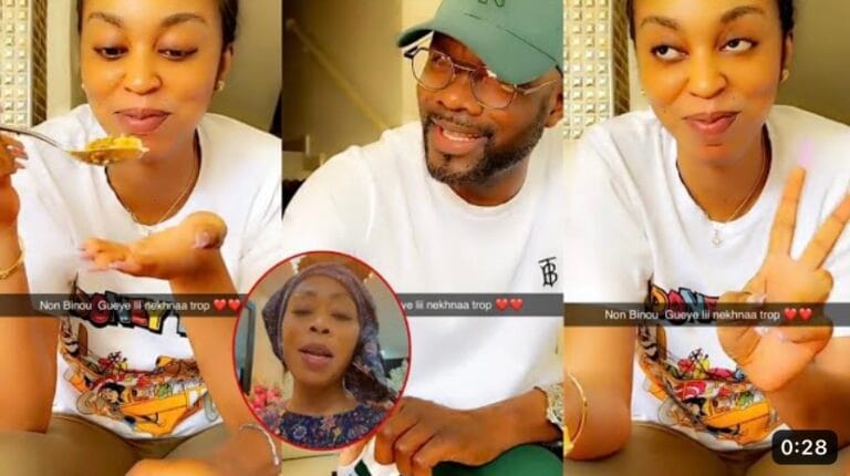 (Vidéo) – Aby Ndour taquine sa fille Binetou et son mari, « soup kandia de l’année…».