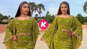 (03 Photos) – Tabaski 2023: Faynara illumine la toile avec une robe verte olive.