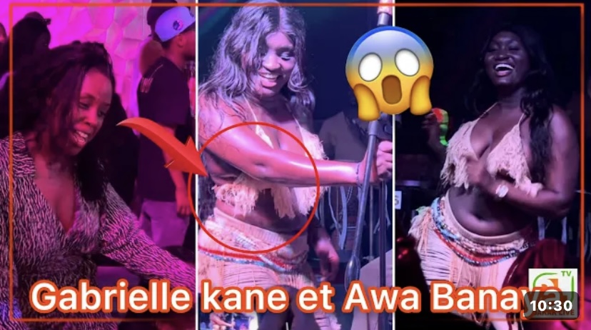 (Vidéo) – Awa Banaya et Gabrielle Kane chauffent la soirée de Waly Seck. Du jamais vu !