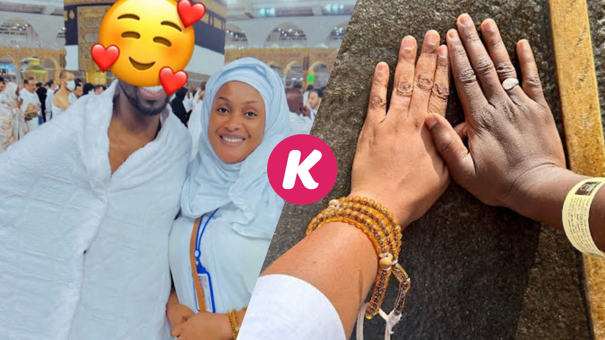 (04 Photos) – Les images de Adji et son mari Dame Dieng devant la Kaaba qui secouent la toile.