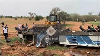 Vidéo – Louga : Les images insoutenables de l&rsquo;accident qui a fait  22 mørts et 55 blɇssés