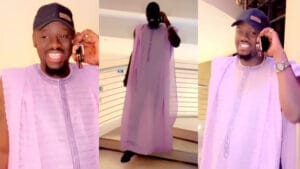 (Vidéo) – Grand Boubou Brodé: Omaro et sa tenue efféminée qui secoue la toile.