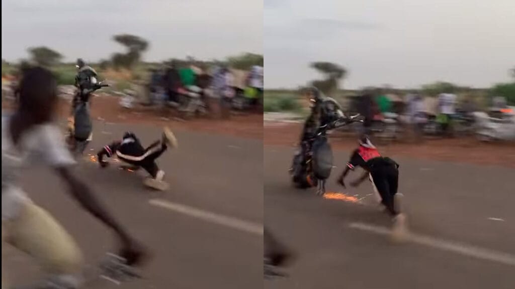 Encore un acte d’indiscipline sur la route : regardez, ce motocycliste a failli écraser des enfants