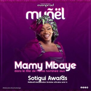 Sotigui Awards 2023 : Mamy Mbaye de la série Müñel nominée