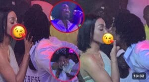 (Vidéo) – Le bisou somptueux de Toumani à sa femme devant le public de Waly Seck.