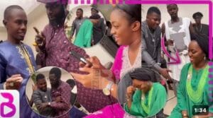 (Vidéo) – Serie Baabel: Awa Cheikh chantée par son mari en coulisse. A mourir de rire !