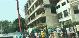 Dakar : Affaissement d&rsquo;un pan d’immeuble en construction