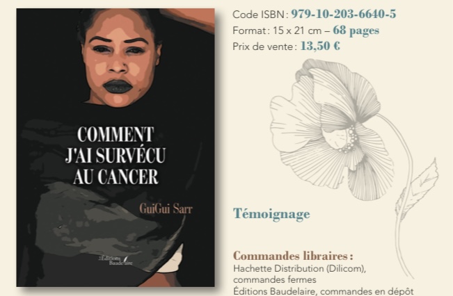 « Comment j’ai survécu au cancer »: Le nouvel ouvrage de la chanteuse Guigui Sarr.