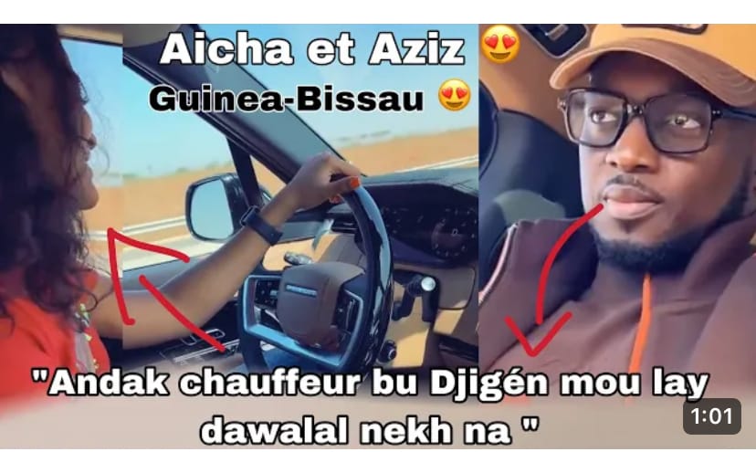 En voiture, Aziz Ndiaye raille Aïcha Rassoul : « Am chauffeur bou djiguen nekhna »