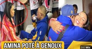 (Vidéo) – Larmes, à genoux, bisous, câlins…: Amina Poté intenable devant son mari.
