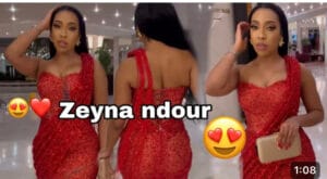 (Vidéo)- Zeyna Ndour moule sa silhouette dans une robe rouge