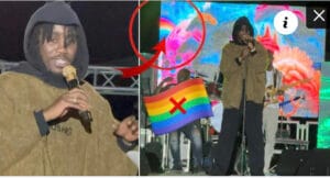 (Vidéo)- Wally Seck rectifie le projecteur qui projette les rayons de couleur arc en ciel sur l’écran