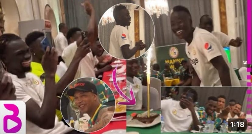 (Vidéo) : Quand les Lions fêtent l’anniversaire de Pape Gueye