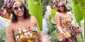 (05 photos) : En bustier wax, Marie Louise Diaw déborde de joie