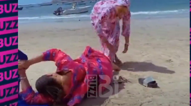 (Vidéo) – Tournage série : Bideew tab@sse Adji à la plage, Mass réitère son amour…