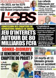 Découvrez les Unes des journaux Sénégalais du vendredi 26 avril 2024