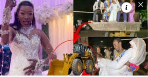 (Vidéo)- Du jamais vu: Fatou Waré débarque dans un «auto ndarane » lors de son mariage