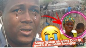 (Vidéo) – Accidënt Koungheul- Les chaudes larmes de ce père  de famille: «Sama doom bou am 8 mois ak sama diabar nio déh »