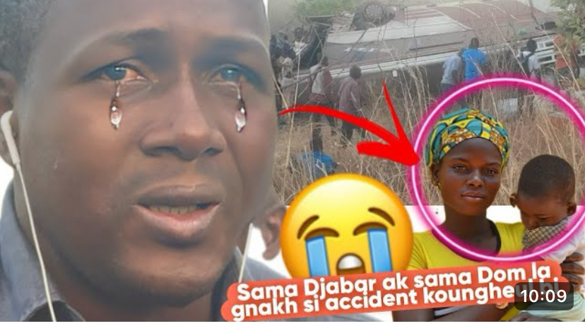 (Vidéo) – Accidënt Koungheul- Les chaudes larmes de ce père  de famille: «Sama doom bou am 8 mois ak sama diabar nio déh »