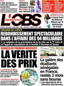 Découvrez les Unes des journaux Sénégalais du mercredi 15 mai 2024