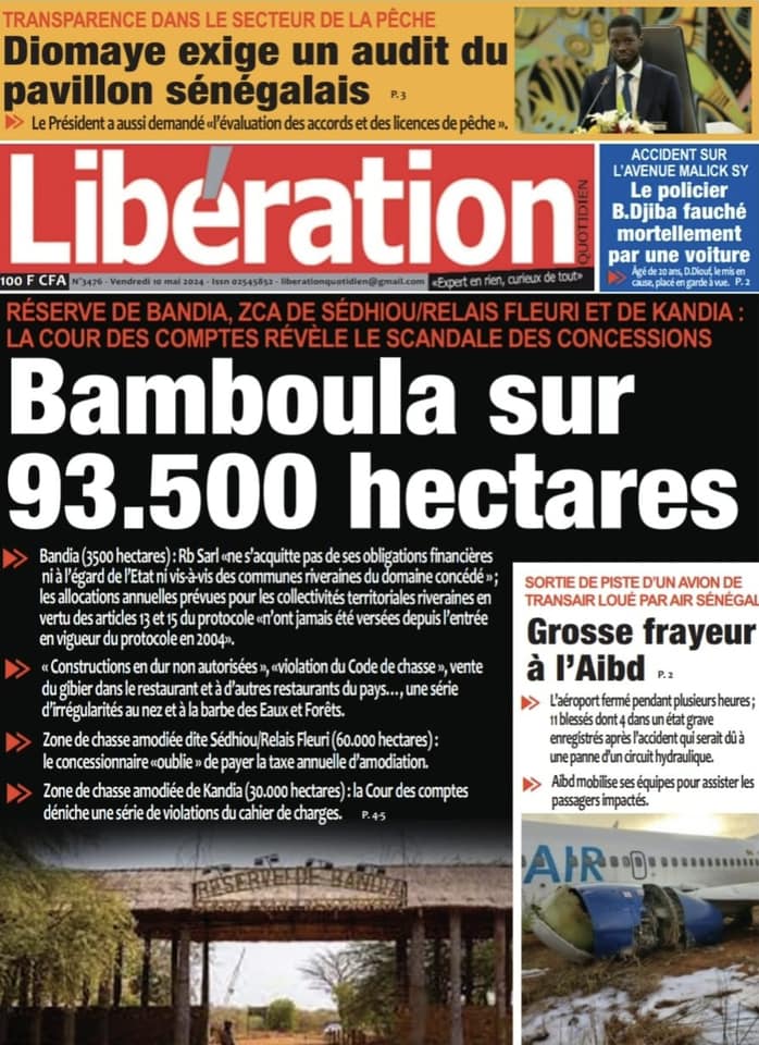 Découvrez les Unes des journaux Sénégalais du vendredi 10 mai 2024