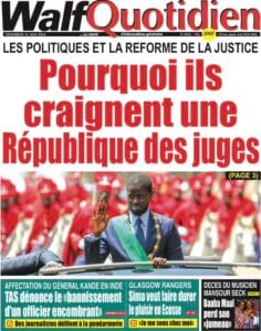 Découvrez les Unes des journaux Sénégalais du vendredi 31 mai 2024