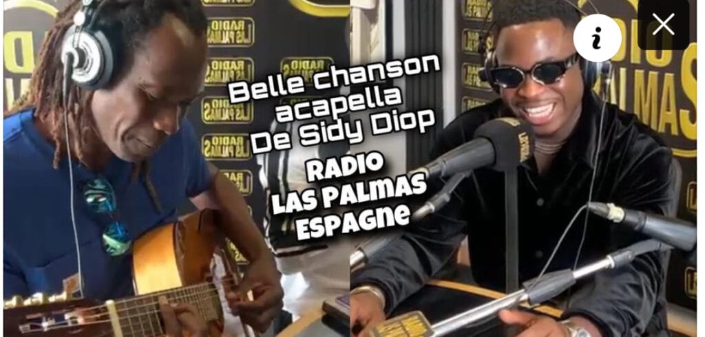 (Vidéo)- Sidy Diop séduit les Espagnols avec sa belle chanson acoustique à la radio espagnole.
