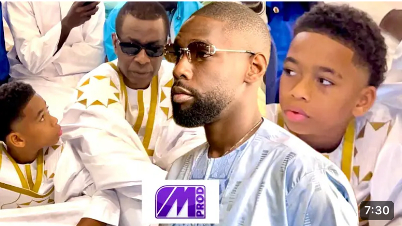 (Vidéo)- Tabaski : Youssou Ndour et ses fils s’affichent élégants à Massalikoul Jinane