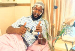 Pape Abdoulaye TOURE dans son lit d’hôpital