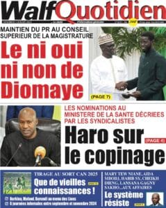 Découvrez les Unes des journaux sénégalais du vendredi 05 juillet 2024