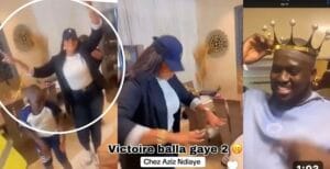 (Vidéo) – Victoire de Balla Gaye 2 : Aziz Ndiaye fait la fête chez lui…