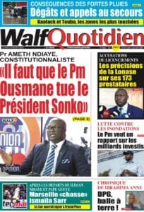 Découvrez les Unes des journaux sénégalais du lundi 08 juillet 2024