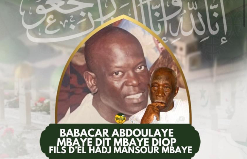 Nécrologie : El Hadj Mansour Mbaye vient de perdre son fils