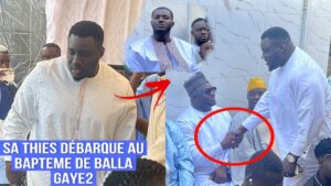 (Vidéo) – Baptême du fils de Balla Gaye 2 : Sa Thies oublie tout et débarque à la cérémonie…