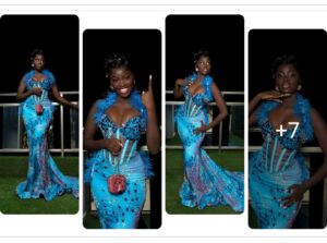 Photos : Après s&rsquo;être affichée en robe de mariée, Fatou éblouissante en bleue