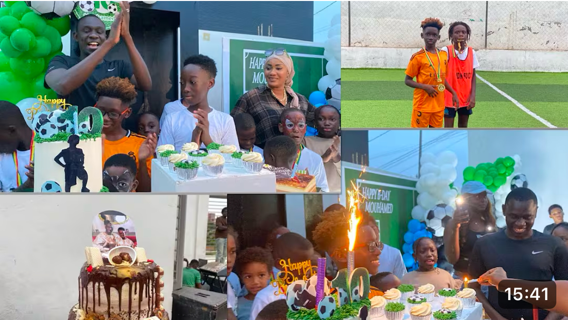 (Vidéo)-Mouhamed Diouf : le fils de Pape Diouf souffle ses 10 bougies sur le terrain de foot