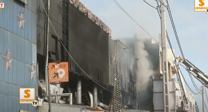 Grâve incendîe au hypermarché exclusive de Yoff