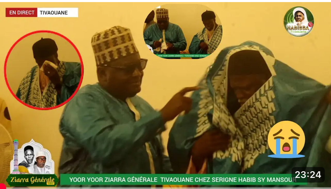 (Vidéo): Honoré par Serigne Habib Sy, Oustaz Alioune Sall fond en larmes