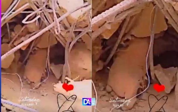 Émotion relancée à Touba : Une jambe aperçue dans les décombres du bâtiment effondré