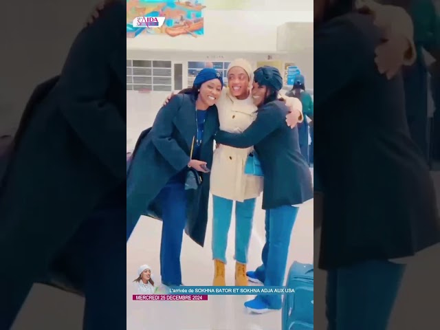 (Vidéo) : En tenue moderne, Sokhna Aida Diallo fait une belle surprise à Sokhna Adja et Sokhna Bator aux Usa
