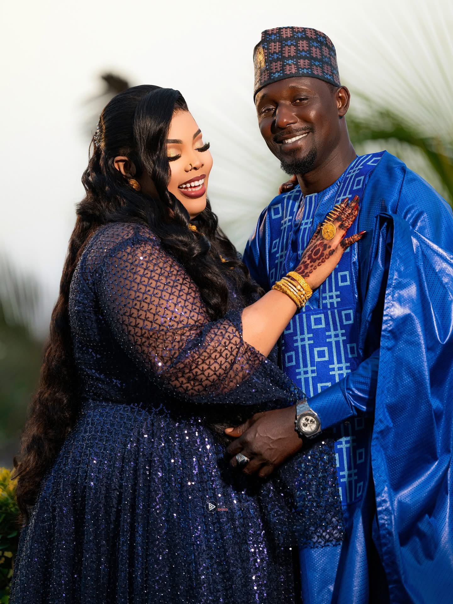 Tabaski 2025 : le couple Diodio Glow Skin fait sensation en bleu