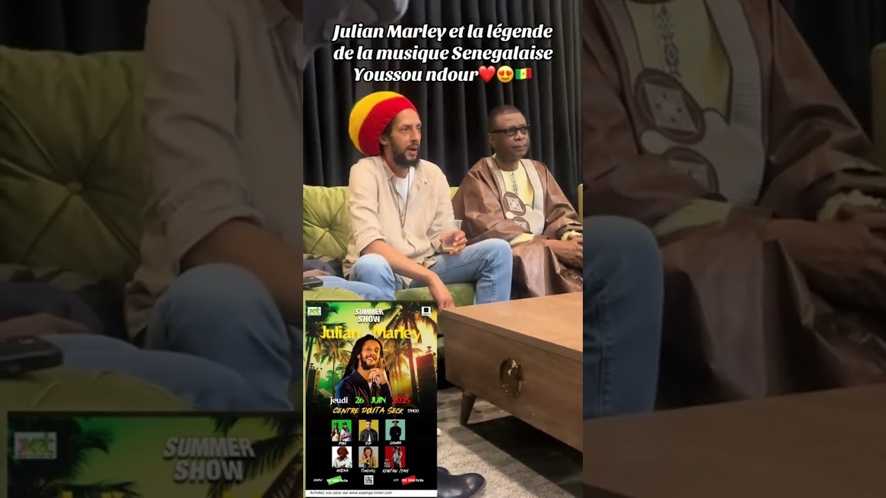 (Vidéo) : La belle rencontre entre le fils de Bob Marley et Youssou Ndour