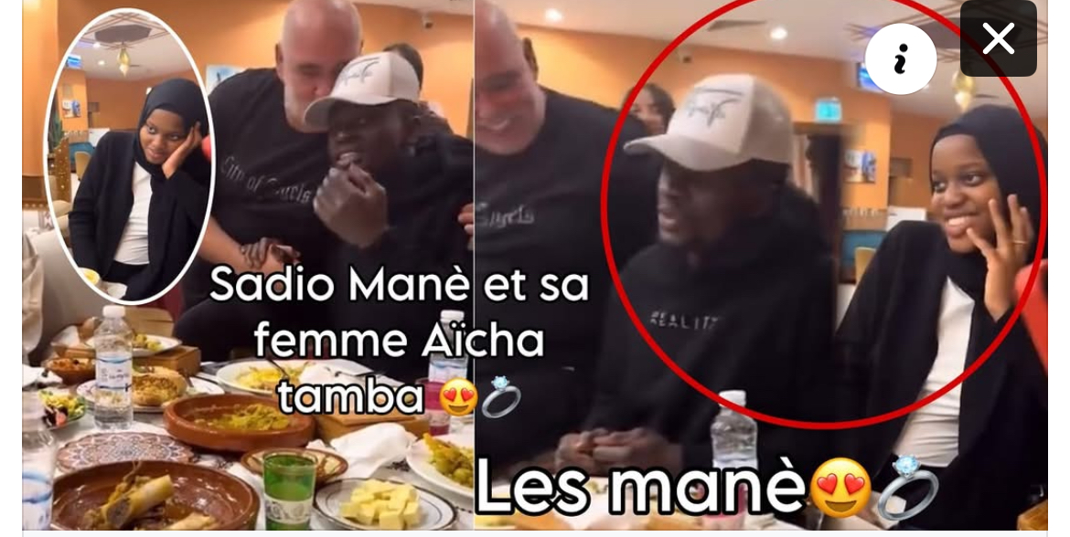 Sadio Mané et Aïcha Tamba aperçus dans un restaurant au Maroc