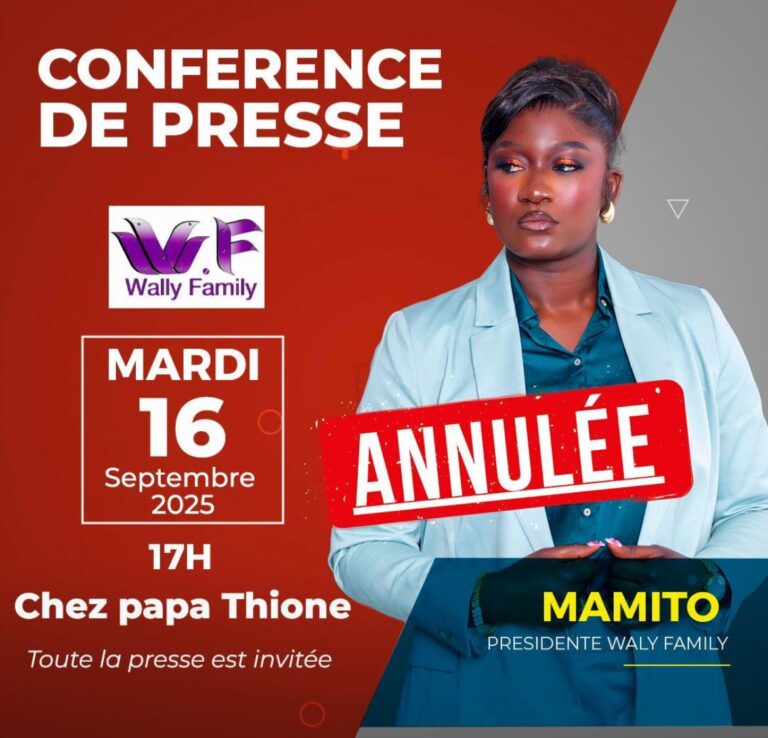 Wally Family annule sa conférence de presse
