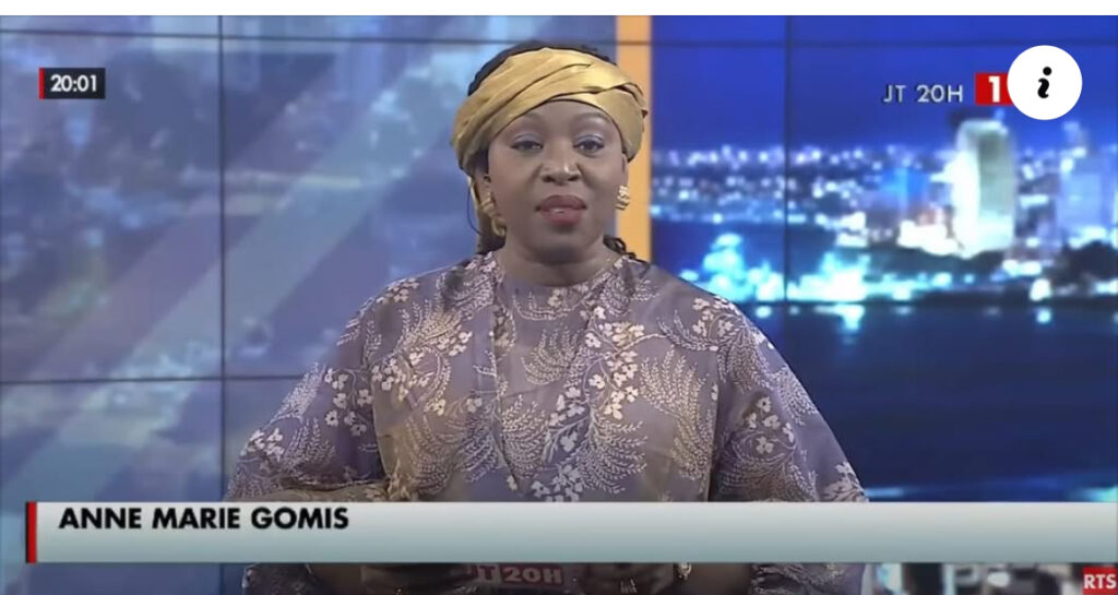 RTS 1 : L&rsquo;énorme coup de gueule de la journaliste Anne Marie Gomis en direct