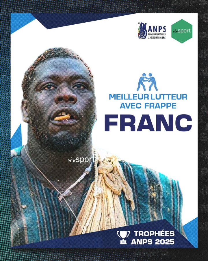 Franc élu Meilleur Lutteur de la saison 2024-2025 par l’ANPS