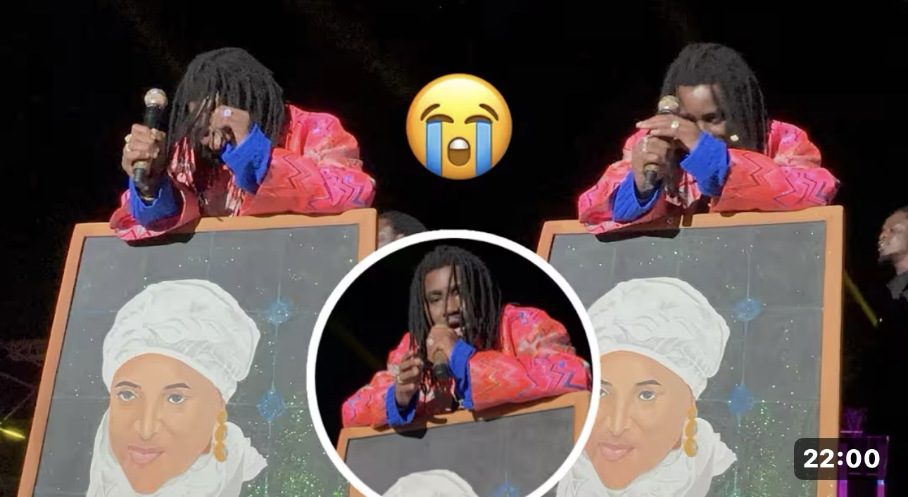 (Vidéo) – La scène de Wally Seck avec la photo de sa mère touche profondément son public…