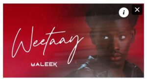 Musique – Naissance d’un nouveau talent : Maleek sort « Weetaay »